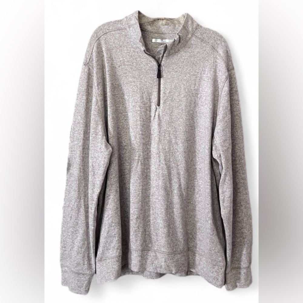 Greg Norman Collection Men's Heather Gray Zip-Up Sweater/Xl